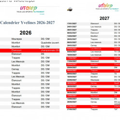 Calendrier Ufolep maj 15/09/26